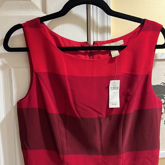 Banana Republic Size 6 Red Striped Dress - Picture 3 of 4